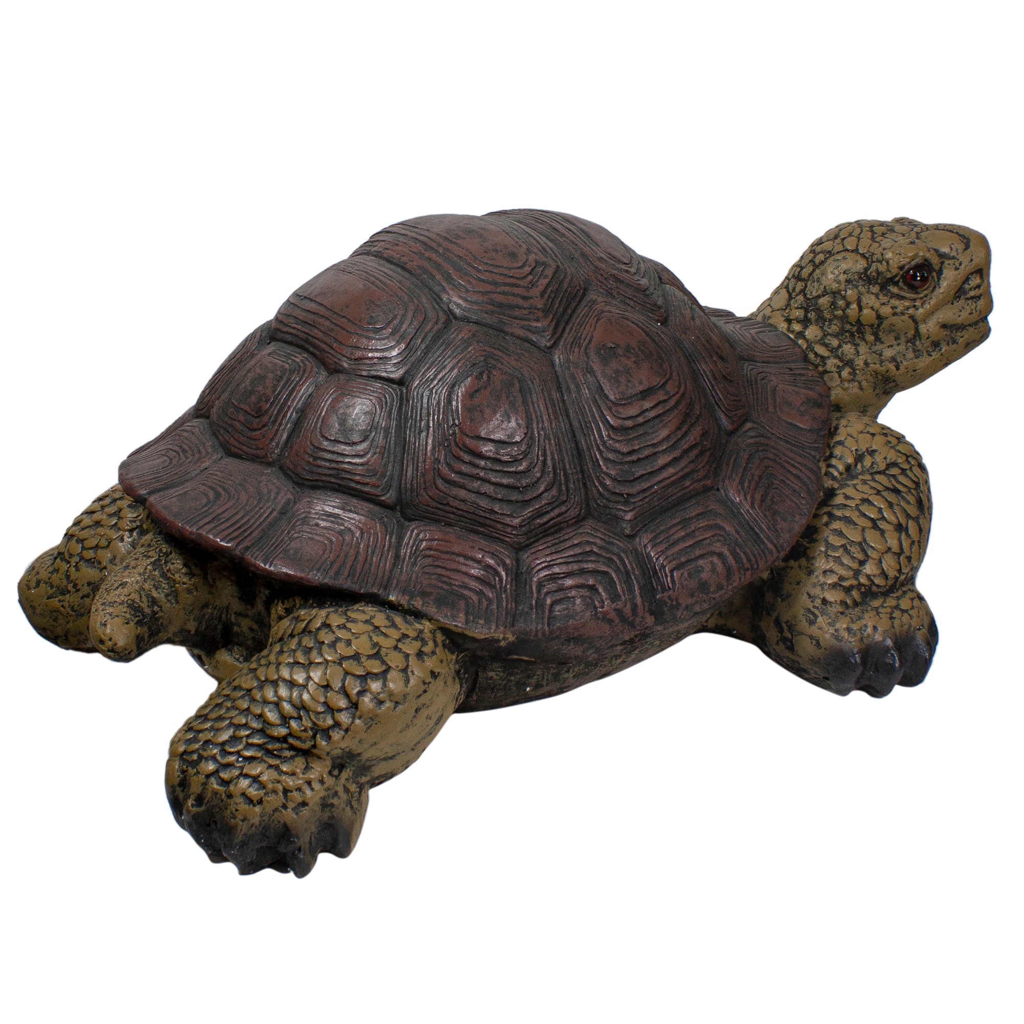 22.75" Brown & Green Turtle Outdoor Garden Statue